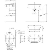 Раковина KERAMA MARAZZI CANALETTO накладная, 650х405х130, черная матовая CN.wb.65\BLK.M