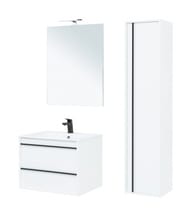Тумба под умывальник Aquanet Lino 70 690х533х495 подвесная, 2 ящика, цвет: белый матовый 253902