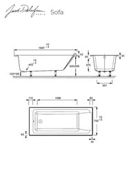 ����� ��������� Jacob Delafon Sofa 170�75 (��� �������) E60515RU-01