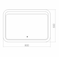 ������� Silver Mirrors ������� (800�550) LED- ���������, ������, ������ ��-00001380