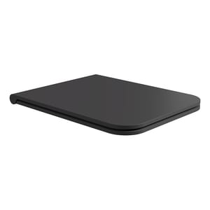 Сиденье для унитаза Alice Hide 355х460х34 с микролифтом, крепление хром, черный мат. MC3108SQS