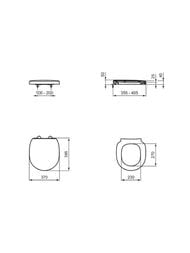 Сиденье с крышкой для унитаза Ideal Standard CONNECT SPACE с микролифтом E129101