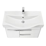 Тумба под раковину AQUATON Беверли 80 1A235501BV010 760x357x455 подвесная, 2 ящика, 1 дверца, белый глянец