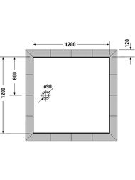 ������ ��������� Duravit Tempano 1200�1200�40 � �������������� ��������� 720190000000001