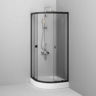Душевой уголок AM.PM X-Joy Twin Slide (80х80х185) профиль мат. черный/прозрачное W88G-205-080BT64