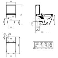 Бачок для унитаза Ideal Standard i life A/B 355х140х390 белый T472301