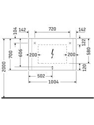 Зеркало Duravit Light and mirror 1000х700х34 2 светильника LM786700000