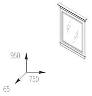 ������� Caprigo ������� 75 bianco 750�950�65 10734-021