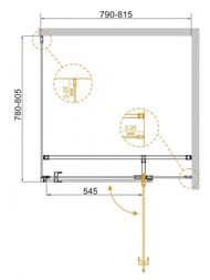 ������� ������ CEZARES VALVOLA (780-805x775-800x1950) A-1-80-C-Cr ������ ����������, ������� ����