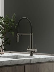 Смеситель SANCOS Imola SC4010GG для кухни,с каналом для фильтрованной воды, вороненая сталь
