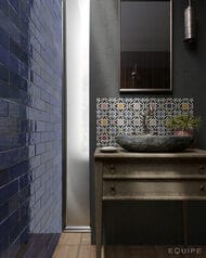 Плитка настенная EQUIPE ARTISAN Colonial Blue (65х200) синяя, 24470 (кв.м.) 0,5м2/кор