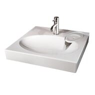 Раковина Estet Lea 600х600 на стиральную машину, литьевой мрамор ФР-00001624