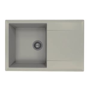 Мойка FLORENTINA Тоскана 860х510х217 с крылом, врезная, кварц., грей 17.050.D0860.305