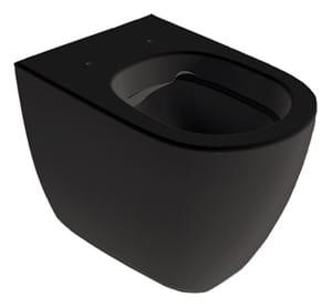 Унитаз приставной Hatria Fusion A0Y1ZA02 545х355х410 безободковый, крепления, черный матовый