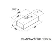  Maunfeld Crosby Rocky 60 Glass Black (598x290x137) 750 3/   000007821