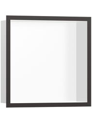 Шкаф-ниша Hansgrohe XtraStoris Individual 56099340 300х300х100 рама шлиф.черный хром/короб мат.белый — миниатюра 1