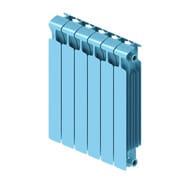 Радиатор биметаллический RIFAR Monolit 500 (577х480х100) 6 секций, 1146Вт, пастельно-синий