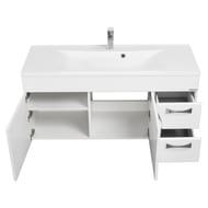Тумба под раковину AQUATON Диор 120 1A110601DR010 1187x540x444 подвесная, 2 ящика, 2 дверцы, белый глянец