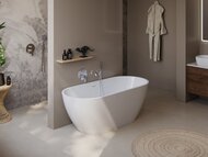 Ванна акриловая BelBagno BB701-1600-730-K (1600х730х580) отдельностоящая, белый