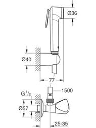 ������� ����� Grohe Tempesta-F 26357000 (�����, ����� 36��, ��������� ���������, ������� �������)