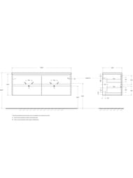 ����� ��� �������� BelBagno KRAFT (1400�460�500) Rovere Galifax Bianco KRAFT-1400-4C-SO-2-RGB