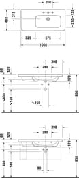 ���������� ����. DURAVIT DURASTYLE 1000�480�170 1 ���. ��� ����., � ��������� 2326100000