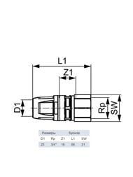 ���������� ������ TECElogo 25 � 3/4"�, � �����.�������, ������ 8713005