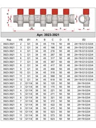 Коллектор балансировочный FAR 1" на 2 отвода  М24х19, FK 3923 C102 — изображение 3