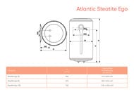 Водонагреватель ATLANTIC Ego Steatite 50 (588х433х451) 50л, 1,2кВт, сухой ТЭН, 841308