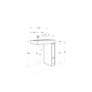 Тумба под раковину AQUATON Лондри20 1A2671K2LHDY0 180x496x882 для стир.машины, дуб кантри/белый (1A267101LHDY0+1A275001LH010)