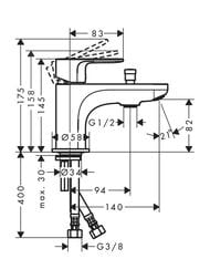 Смеситель для ванны/душа Hansgrohe Rebris E 72437000 однозахватный, хром — изображение 2