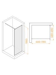 ������� ����������� RGW Walk In WA-08 (700�1950) ������ 8�� ���������/���� 06100807-151