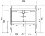 ����� ��� �������� Caprigo ������� 90 concept 904�935�510 2 �����, ����: ������ 34113UV-SF019