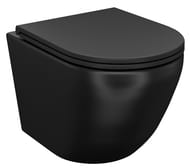 Унитаз подвесной IDDIS Blanco BLAR3BMi25 безободковый, тонкое сиденье SoftClose EasyFix, черный ма