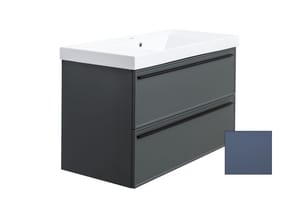 Тумба под раковину La Fenice Elba Twin Blu grigio 100(976х469х613) синяя матовая FNC-01-ELB-BG-100-2