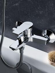 Смеситель для ванны/душа ESKO Budapest BT54 настенный, однозахватный, короткий излив, цвет: хром — изображение 2