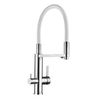 Смеситель для кухни Swedbe Selene Plus 8441 гибкий излив, канал для фильтр. воды, хром/белый