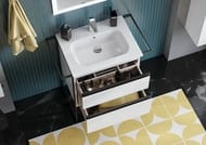 Тумба под раковину Roca Domi 60 (585x453x515) 2 ящика, белый глянец A857458806