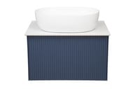 Тумба под раковину La Fenice TERRA Blu grigio 60 см (590х450х350) синяя матовая FNC-01-TER-BG-60