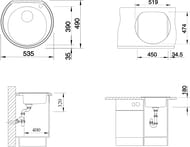 ����� BLANCO Rondo Val (535�490) ����� ����. �����, �������, ���. ��� ����., ������ ������ 3 1/2