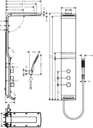 Душевая панель Hansgrohe Raindance Lift с термостатом, белый/хром 27008400