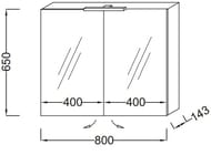 ���� ���������� Jacob Delafon RYTHMIK (800�143�650) EB796RU-E70 ���������, 2 ������, �����������.���