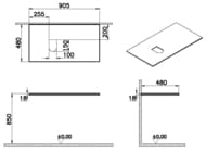 ���������� Vitra Origin 65859 905�480�18��, ���  ��� �������� �����, ����: ���