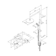 Душевая система AM.PM X-Joy F40885A34 для ванны/душа, верхний душ 220мм, ручной душ 110мм 3 ф-ции