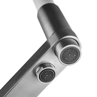 Смеситель для кухни Swedbe Selene Plus 8440 гибкий излив, канал для фильтрованной воды, черный/хром