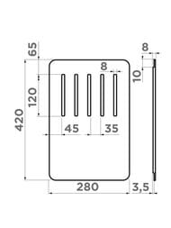 ����������� ����� Omoikiri CB-Yamakawa WD (420x280) ���� ��� 4999031