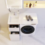Раковина над стиральной машиной AM.PM X-Joy (1000х500х130) левая, белый глянец M85AWPL1001WG