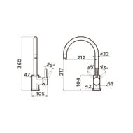 Смеситель для мойки Omoikiri Wakayama -LG светлое золото 4994291