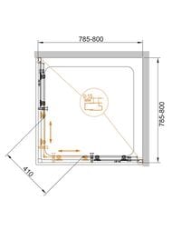 ������� ������ CEZARES ECO (785-800�785-800�1900) A-2-80-P-Cr ������ �������, ������� ����