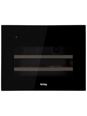 Винный шкаф Korting KFW 501 SL GN (455х590х563) встраиваемый, 1 зона, черное стекло